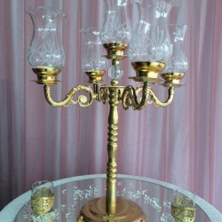 Beş Kollu Burgulu Şamdan
