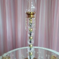 Boncuklu Tek Kollu Şamdan